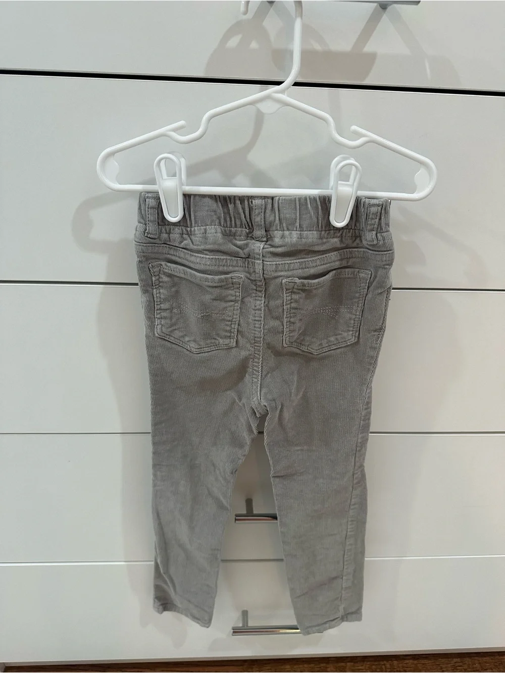 Gap Girls Gray Corduroy Elastic-Waist Pants Size 5